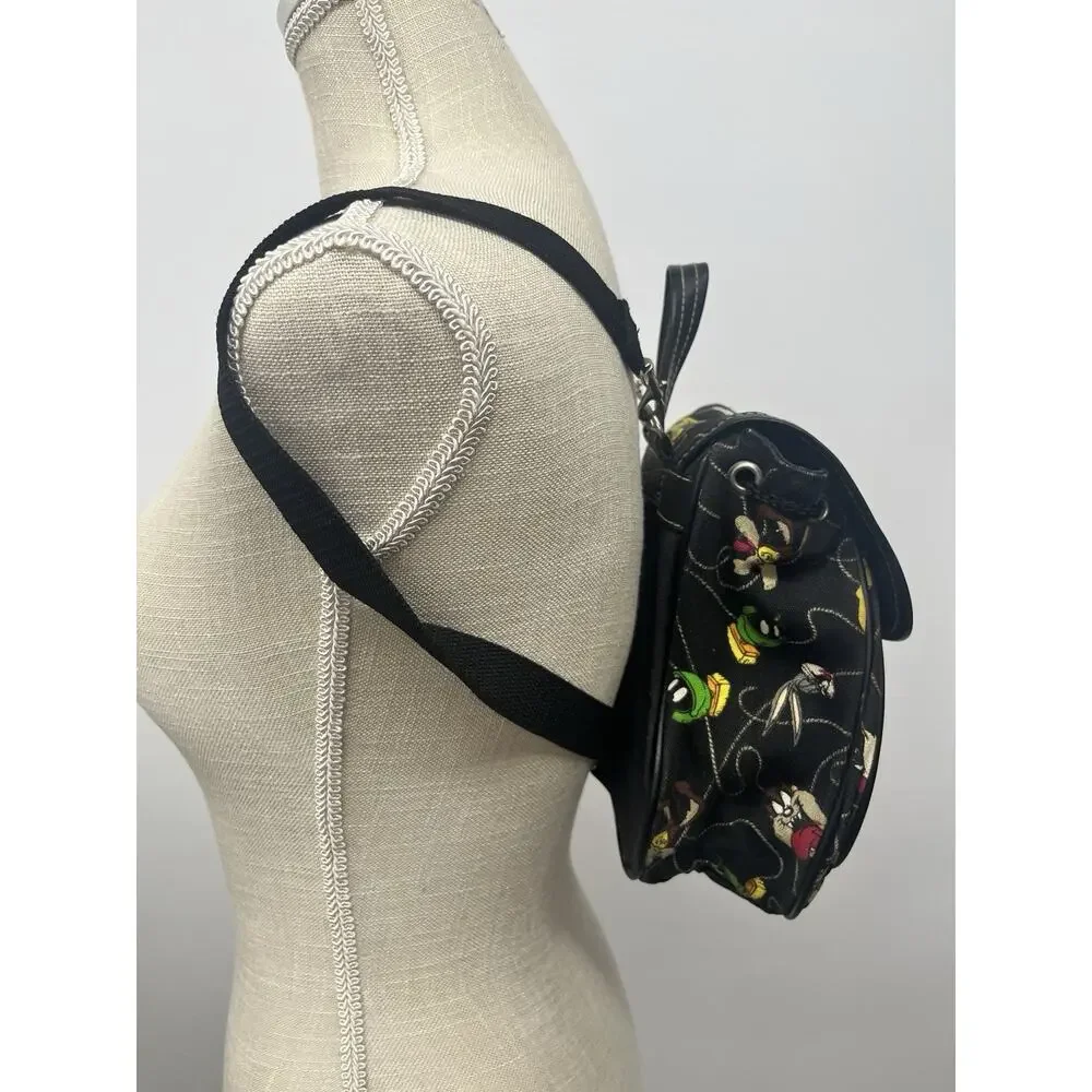 Vtg 90s Looney Tunes Mini Backpack Crossbody Bag Bugs Bunny Taz Tweety Sylvester